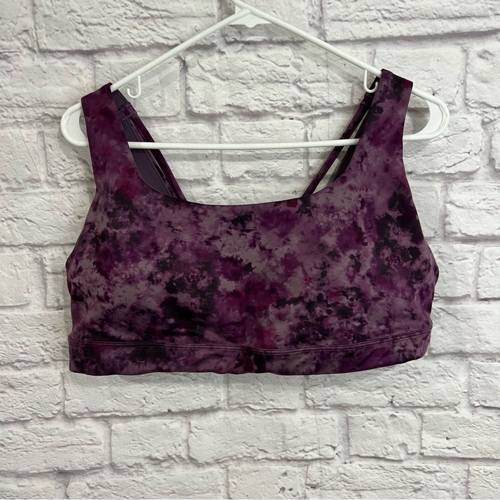 Athleta Purple Tie-Dye Sports Bra